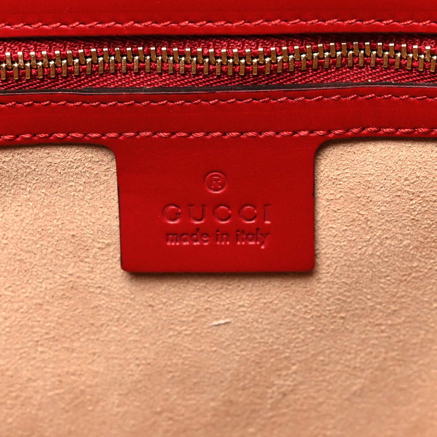 Gucci Nappa Bamboo Small Nymphaea Top Handle Hibiscus Red 6 of 10
