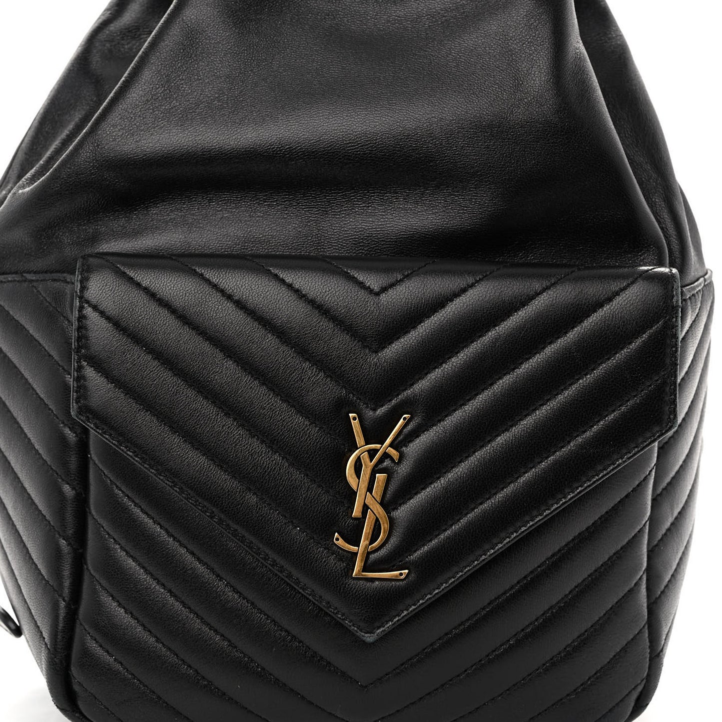 Lambskin Matelasse Monogram Joe Backpack Black
