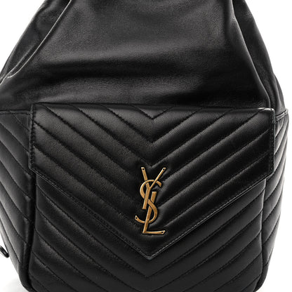 Saint Laurent Lambskin Matelasse Monogram Joe Backpack Black 7 of 9