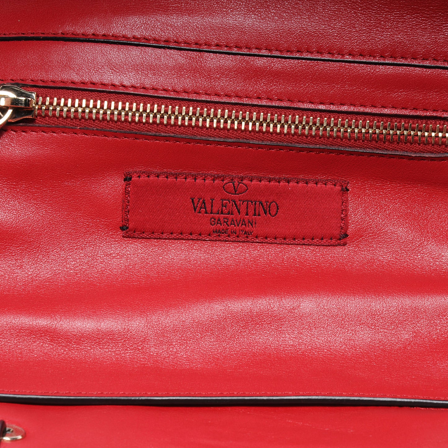 Vitello Small Rockstud Tote Rosso Valentino