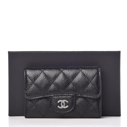 Chanel Caviar Quilted Flap Card Holder Black 9 of 9