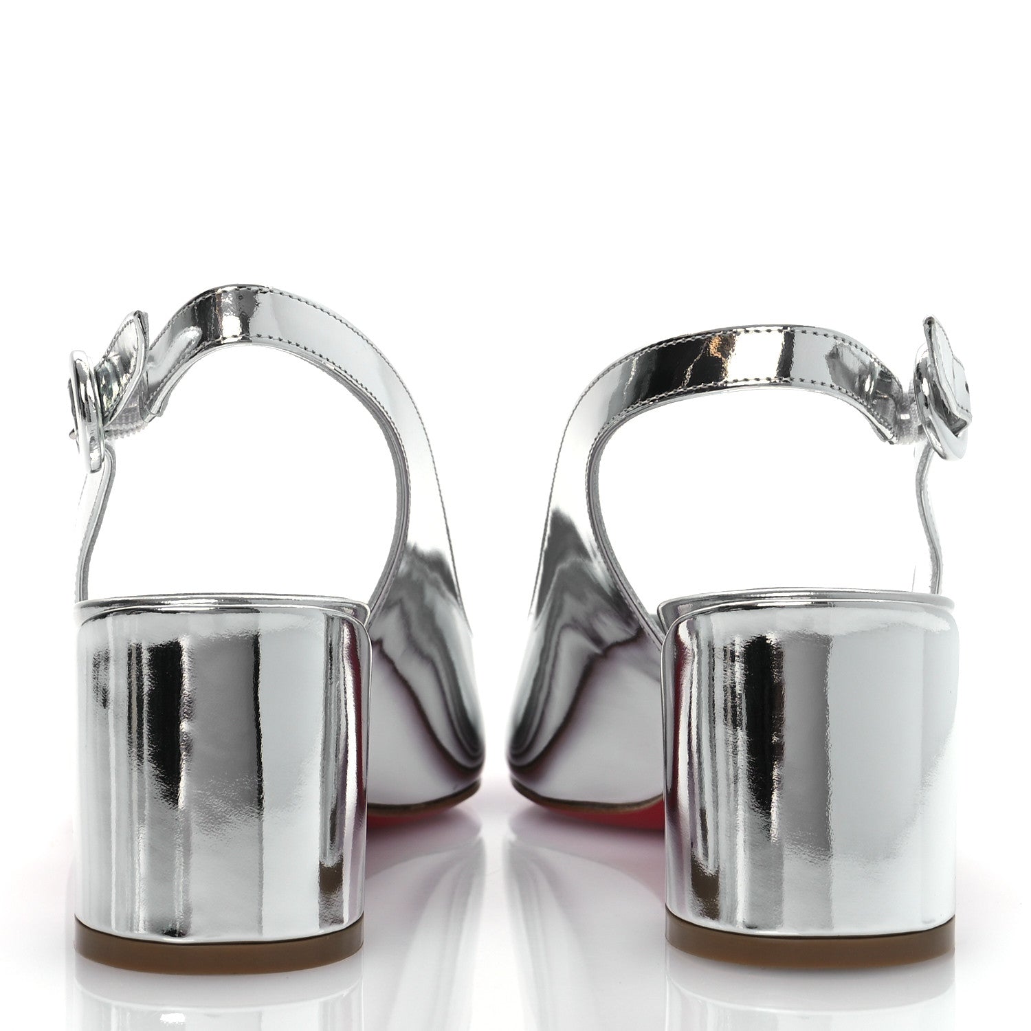 Christian Louboutin Specchio So Jane Sling 55 Pump 37 Silver 6 of 10