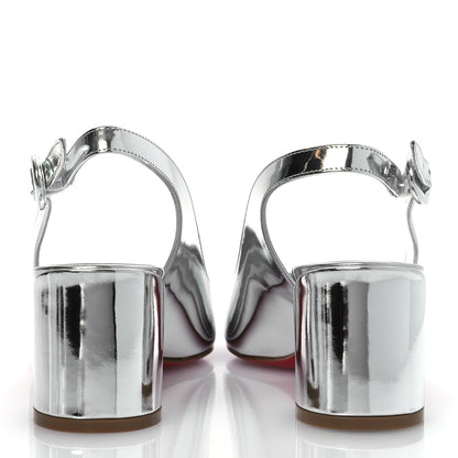 Christian Louboutin Specchio So Jane Sling 55 Pump 37 Silver 6 of 10