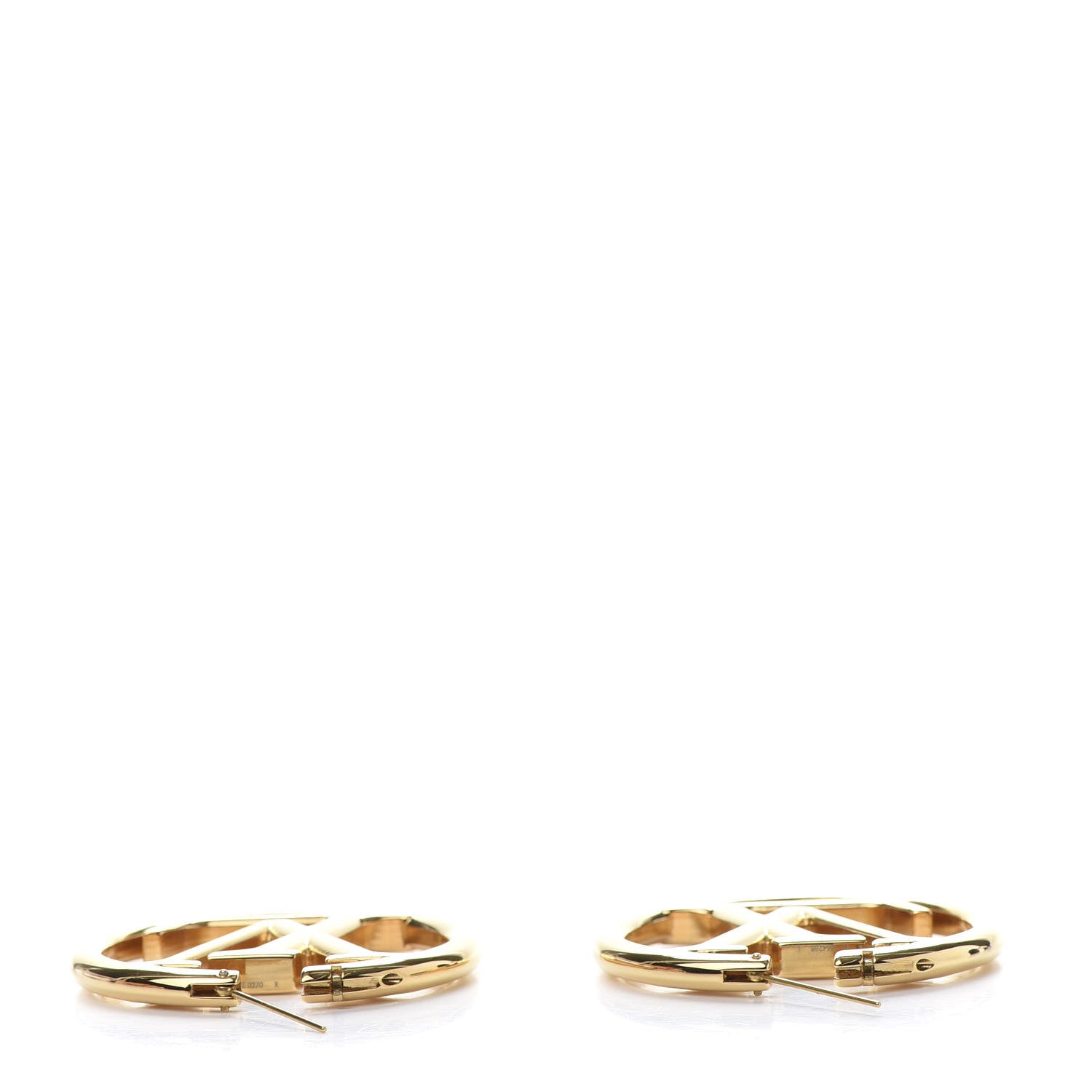 Louis Vuitton Metal Louise Hoop Earrings Gold 4 of 7