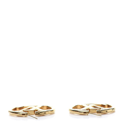 Louis Vuitton Metal Louise Hoop Earrings Gold 4 of 7