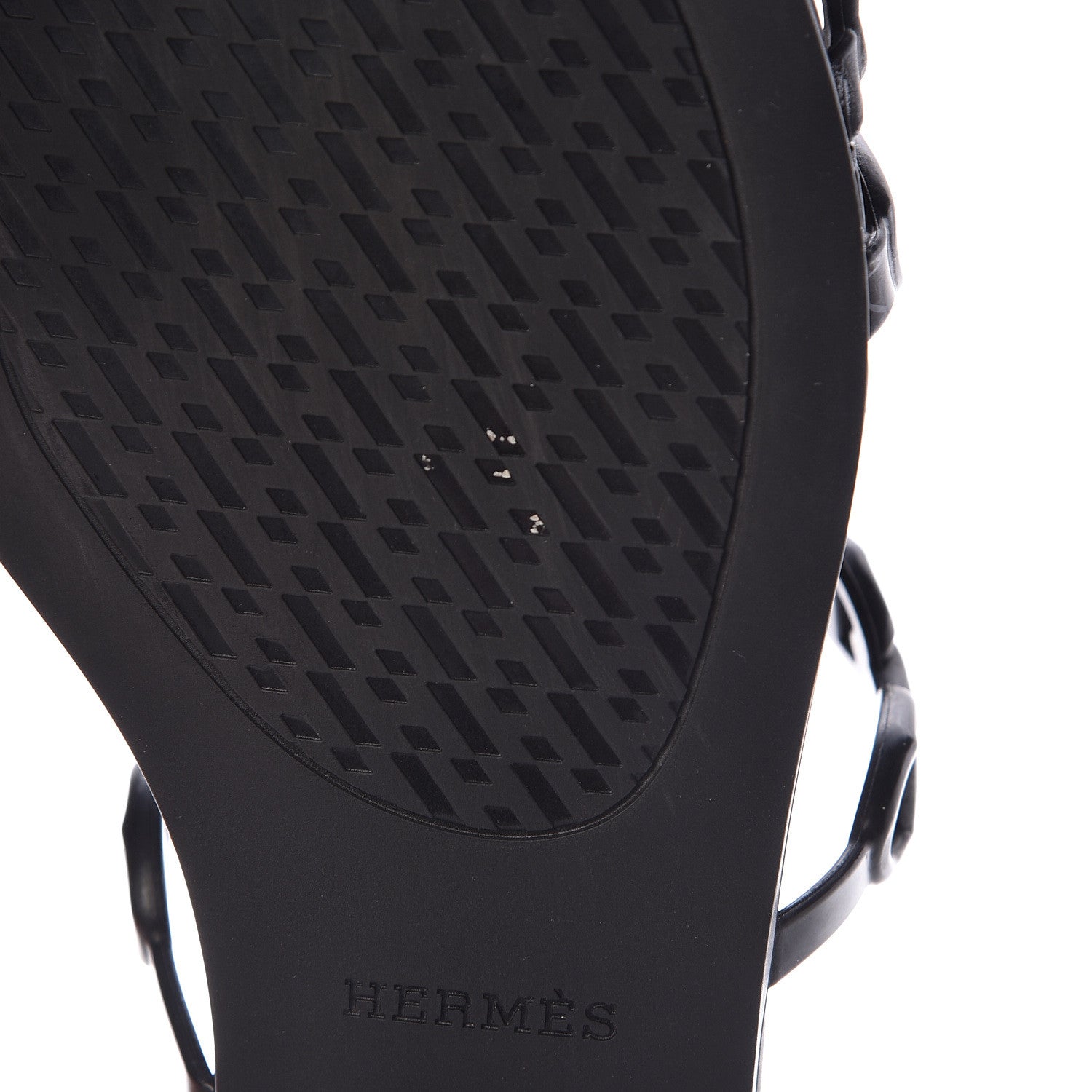 Hermes Rubber Chaine d'Ancre Rivage Sandals 38 Black 8 of 9