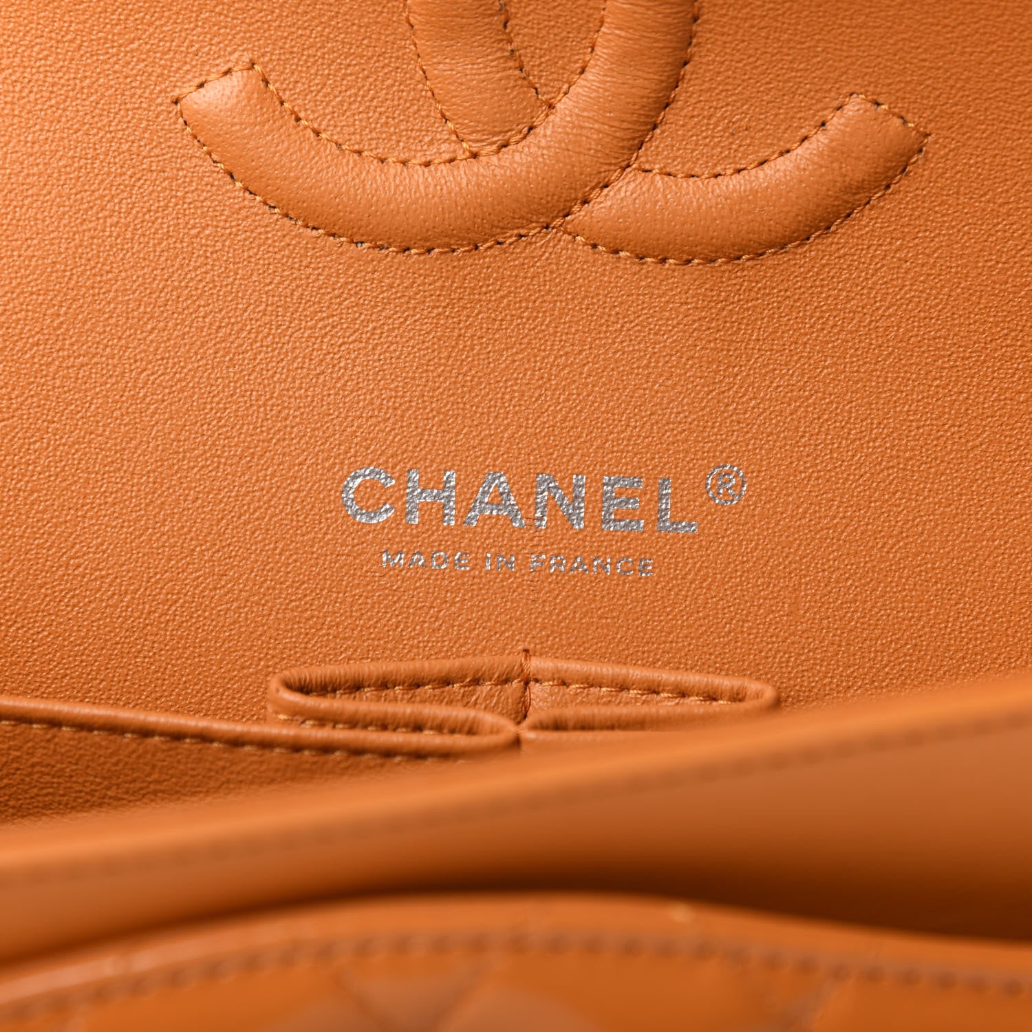 Chanel Patent Quilted Medium Double Flap Orange 8 of 10