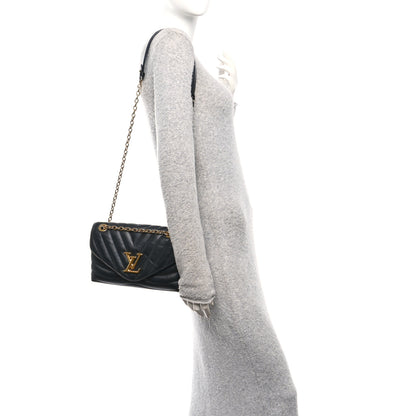 Louis Vuitton Calfskin LV New Wave Chain Bag Black 2 of 9