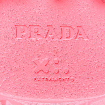 Prada Foam Rubber Metal Triangle Logo Monolith 55mm Cage Sandals 39 Begonia 8 of 8