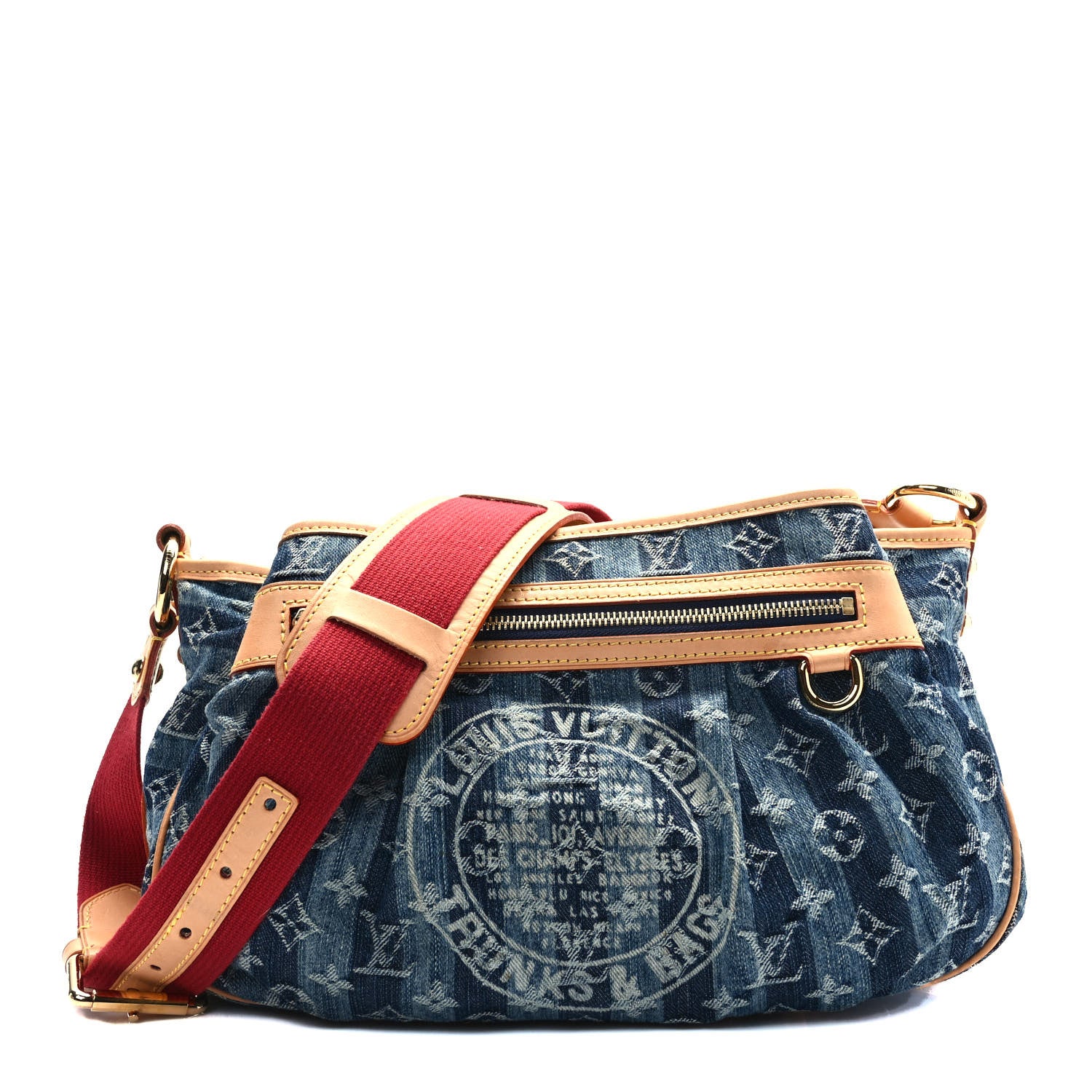 Louis Vuitton Denim Raye Porte Epaule MM 1 of 10