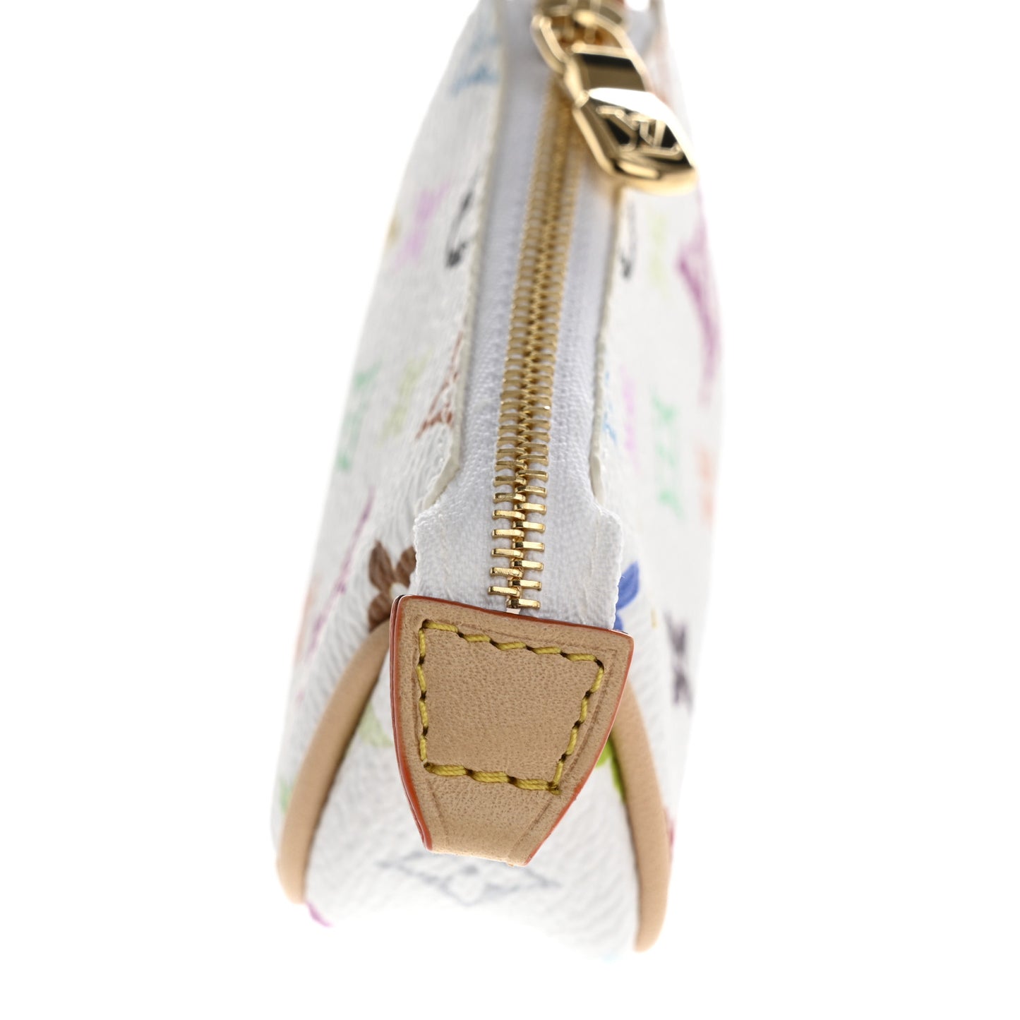 LV x TM Monogram Multicolor Micro Pochette White