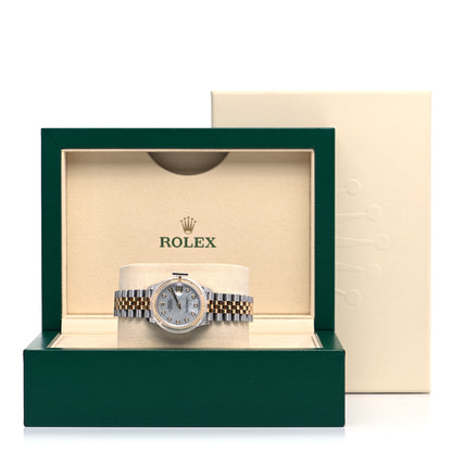 Rolex Stainless Steel 18K Yellow Gold Diamond Mother of Pearl 31mm Oyster Perpetual Datejust Watch 278273 5 of 5