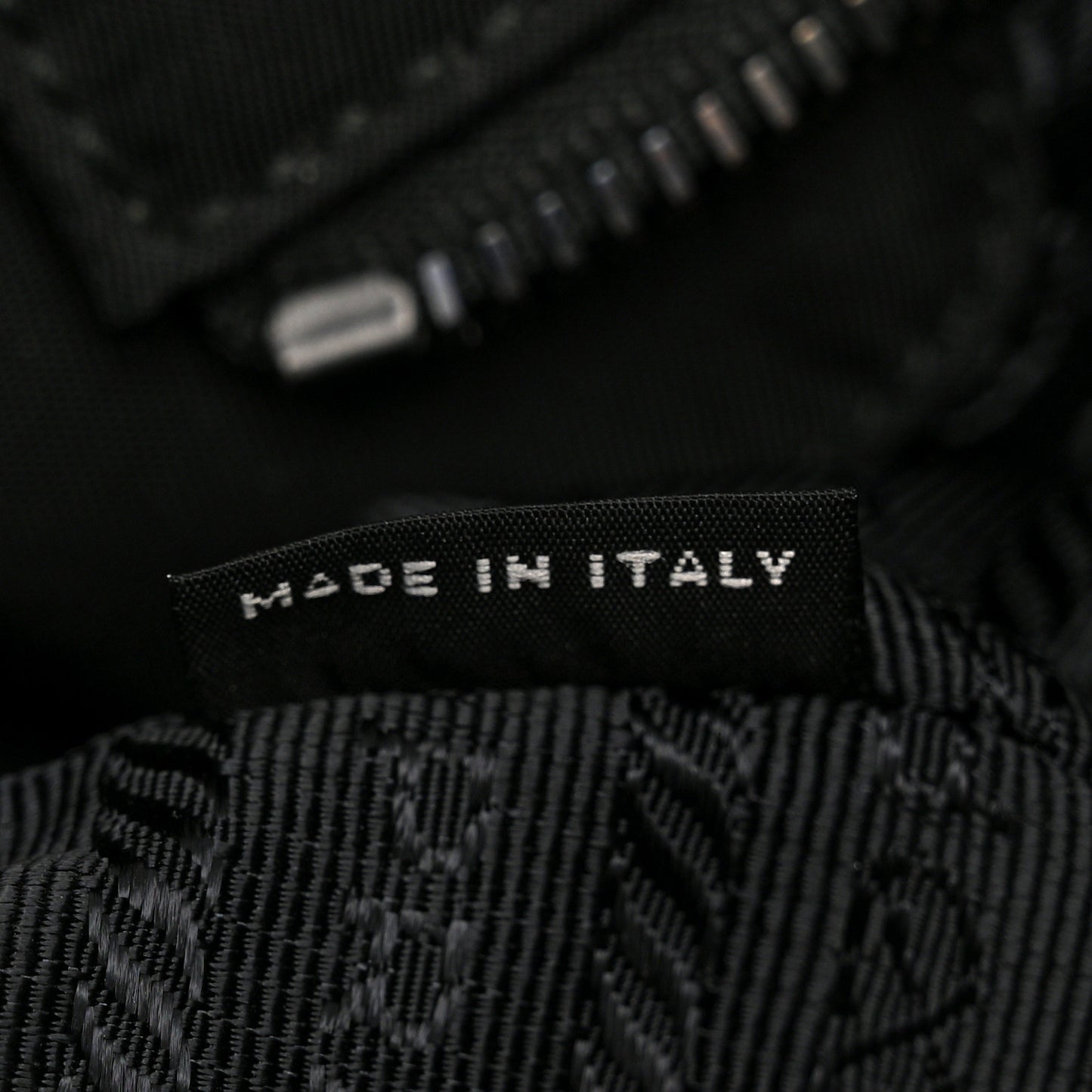 Nylon Tessuto Saffiano Robot Tote Bag Black