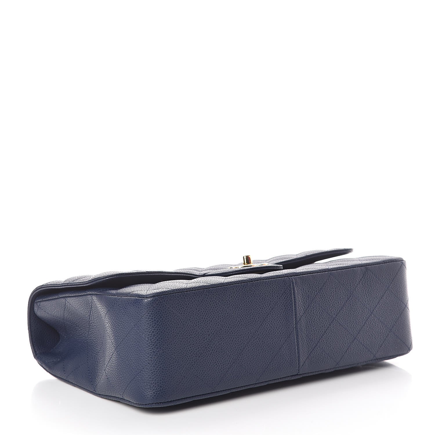 Chanel Caviar Quilted Jumbo Single Flap Dark Blue 4 of 11