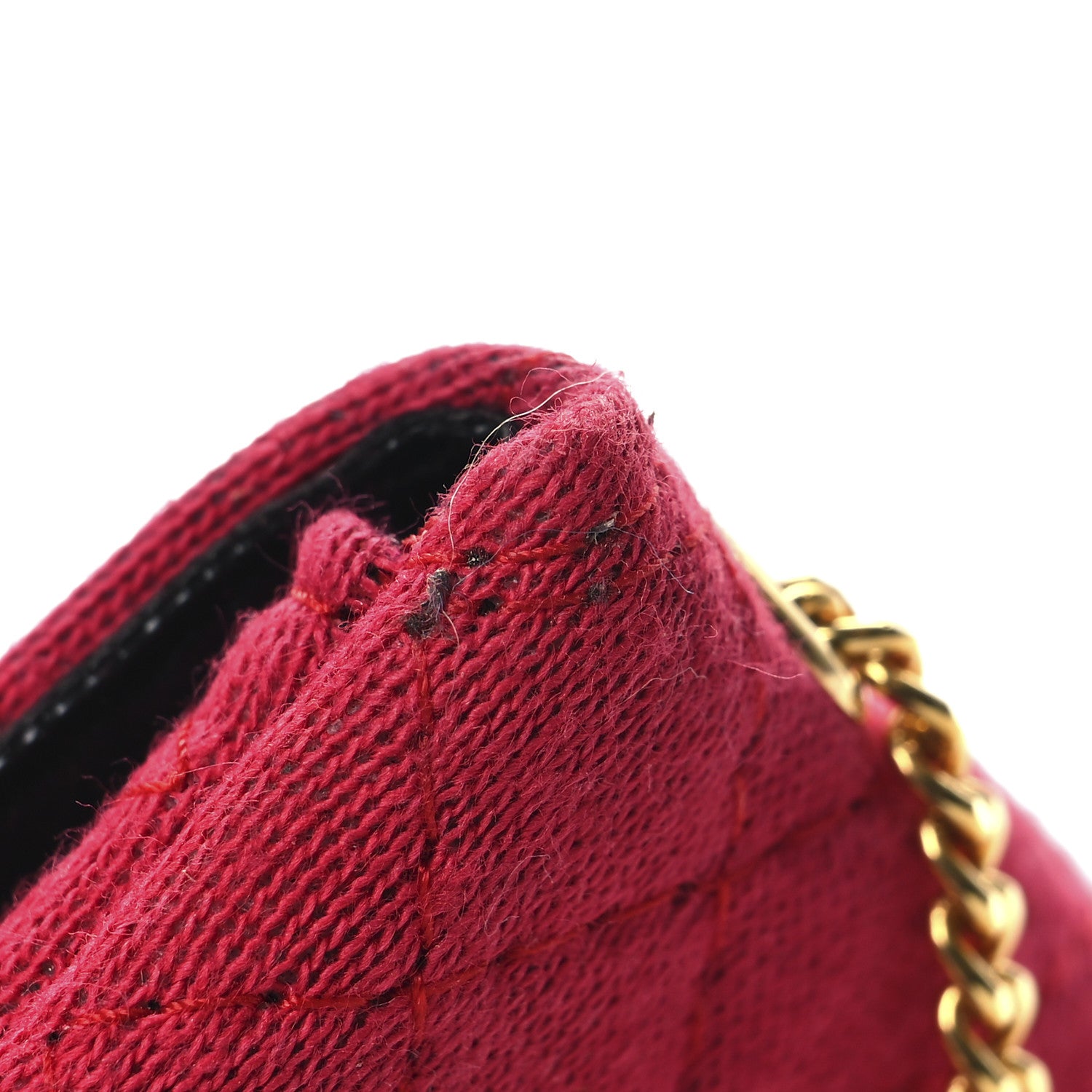 Chanel Jersey Quilted Micro Flap Bag Red 11 of 11