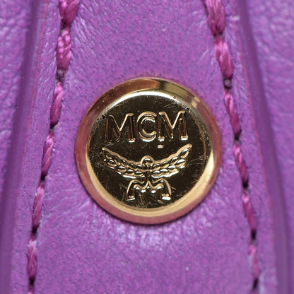 MCM Visetos Medium Project Reversible Shopper Tote Purple 18 of 23