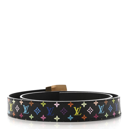 Louis Vuitton Monogram Multicolor LV Cut Reversible Belt 85 34 Black 2 of 6