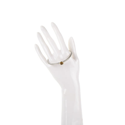 David Yurman Sterling Silver 18K Yellow Gold Citrine 4mm Albion Cable Bracelet 2 of 4