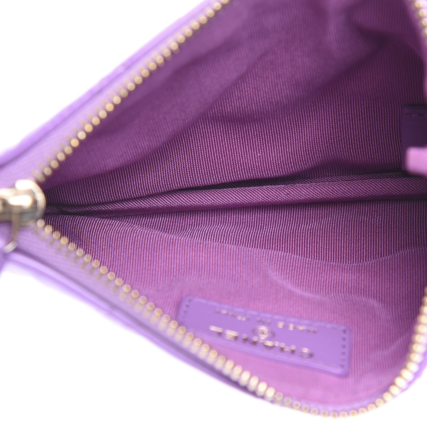 Chanel Patent Quilted Small Cosmetic Case Purple 4 of 7