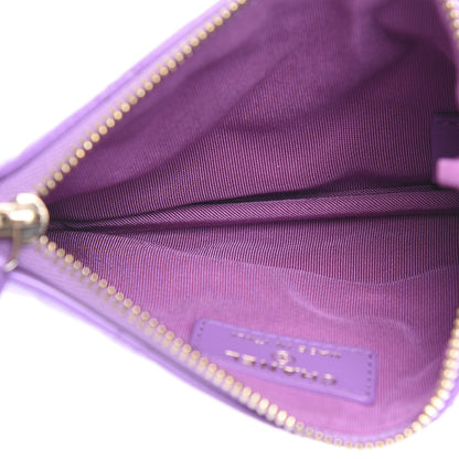 Chanel Patent Quilted Small Cosmetic Case Purple 4 of 7
