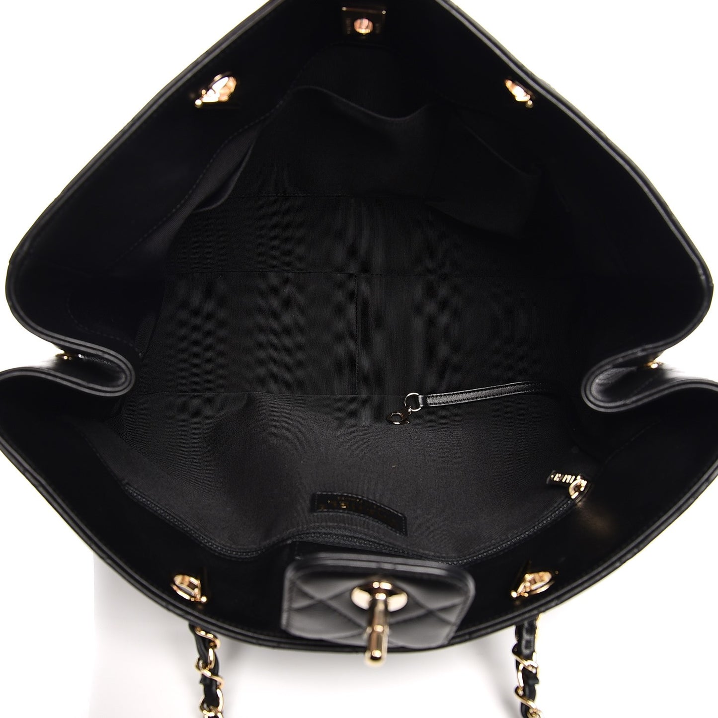 Calfskin Quilted Timeless Tote Black