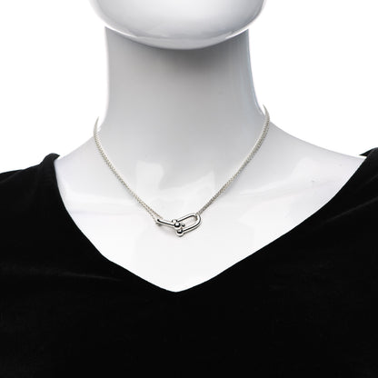 Tiffany Sterling Silver Double HardWear Link Pendant Necklace 2 of 5