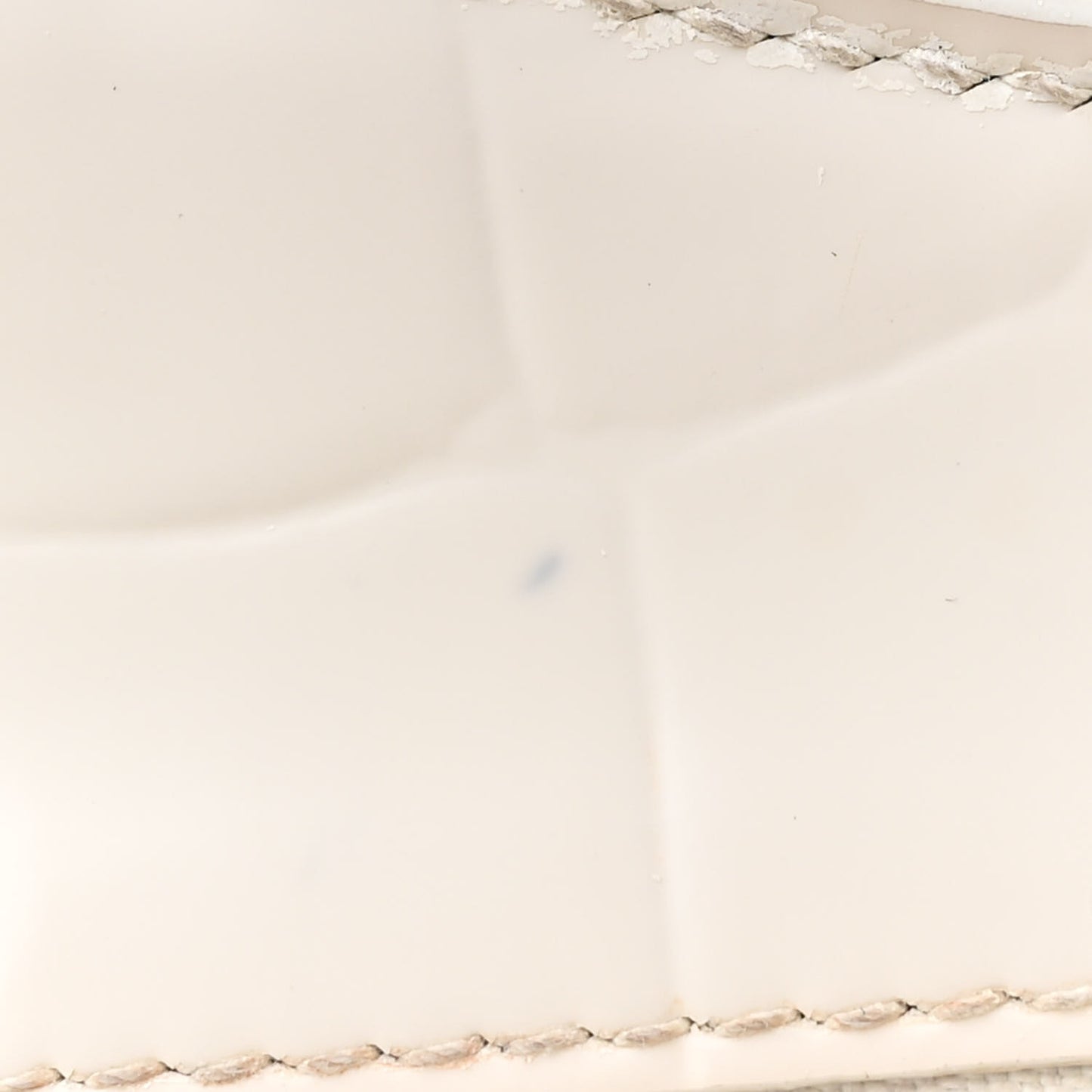 Semi Shiny Calfskin Crocodile Embossed Neo Classic Silver Hardware Mini City White
