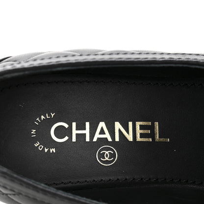 Chanel Lambskin Quilted CC Heart Loafers 39 Black 8 of 12