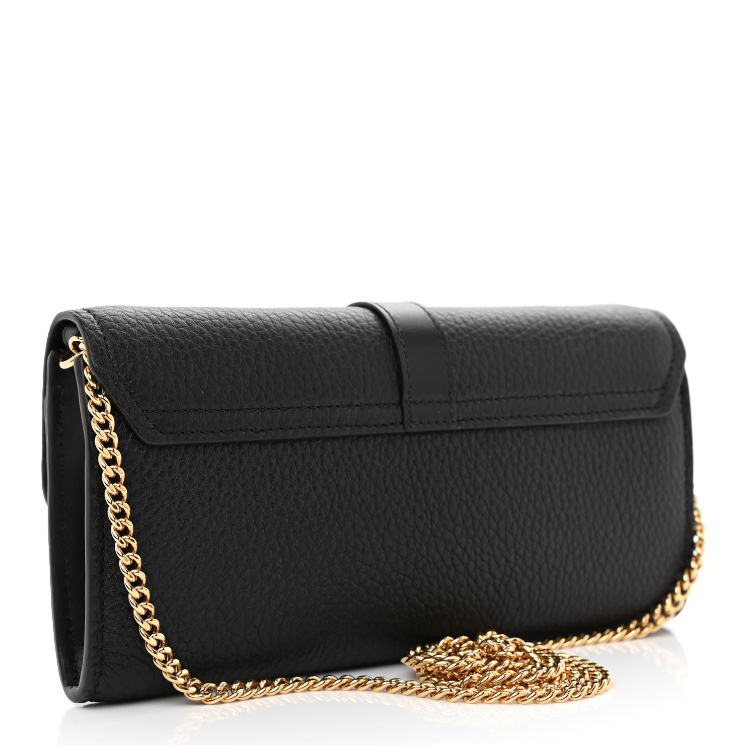 Chloe Shiny Grained Calfskin Aby Wallet on Chain Black 3 of 9