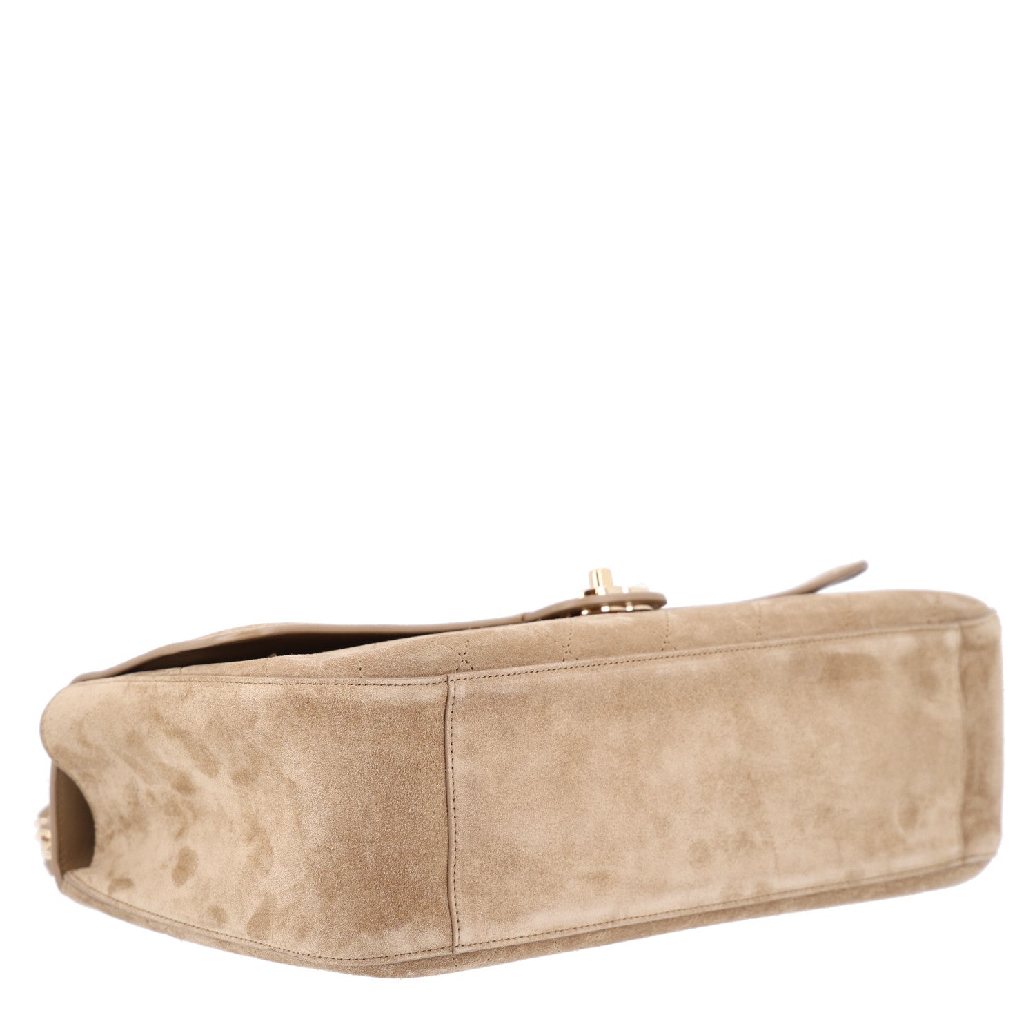 Chanel Suede Calfskin Small Souplissimo Maxi Flap Dark Beige 4 of 11
