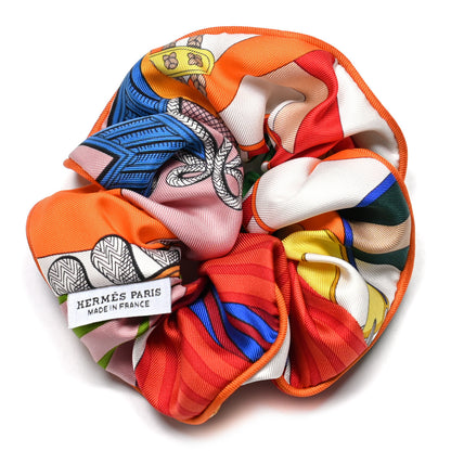 Hermes Silk Patchwork Claudia Scrunchie 2 of 3