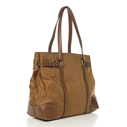 Prada Tessuto Nylon Saffiano Tote Cammello 2 of 9