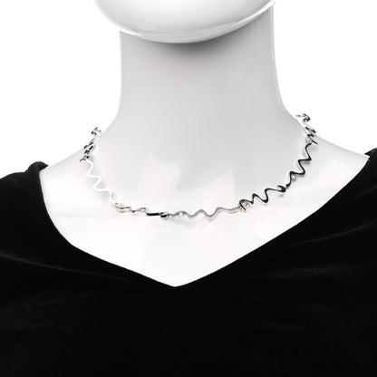 Tiffany 18K White Gold Diamond Frank Gehry Equus Necklace 2 of 4