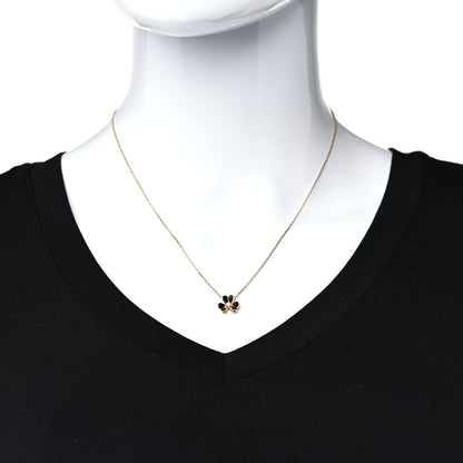 Van Cleef & Arpels 18K Yellow Gold Diamond Mini Frivole Pendant Necklace 2 of 7