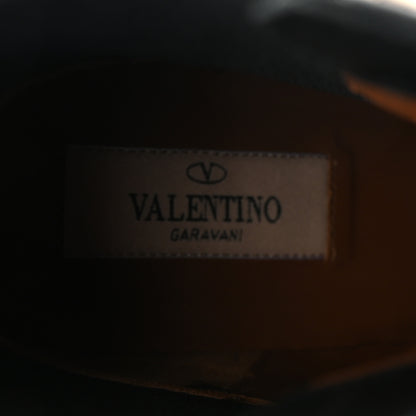 Valentino Garavani Grained Calfskin Rockstud Chelsea 80mm Ankle Boots 37 Black 8 of 9