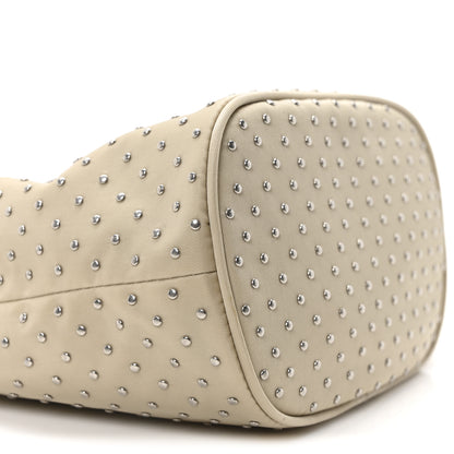 Prada Re-Nylon Saffiano Studded Mini Re-Edition 1978 Bucket Bag Deserto 9 of 10