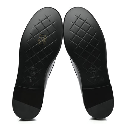 Chanel Lambskin Quilted CC Turnlock Loafers 38 Black 5 of 9
