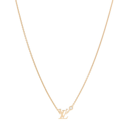 Louis Vuitton 18K Yellow Gold Diamond Idylle Blossom LV Pendant Necklace 1 of 7