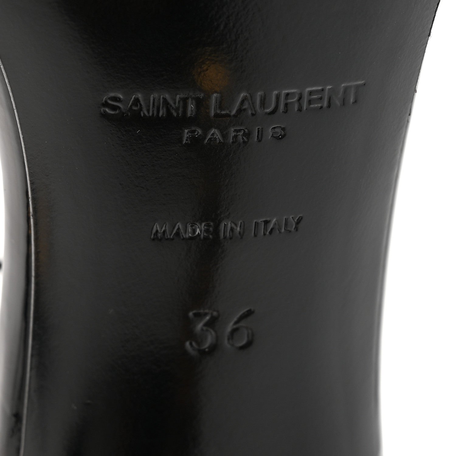 Saint Laurent Patent Calfskin Opyum 85 Sandals 36 Black 7 of 10