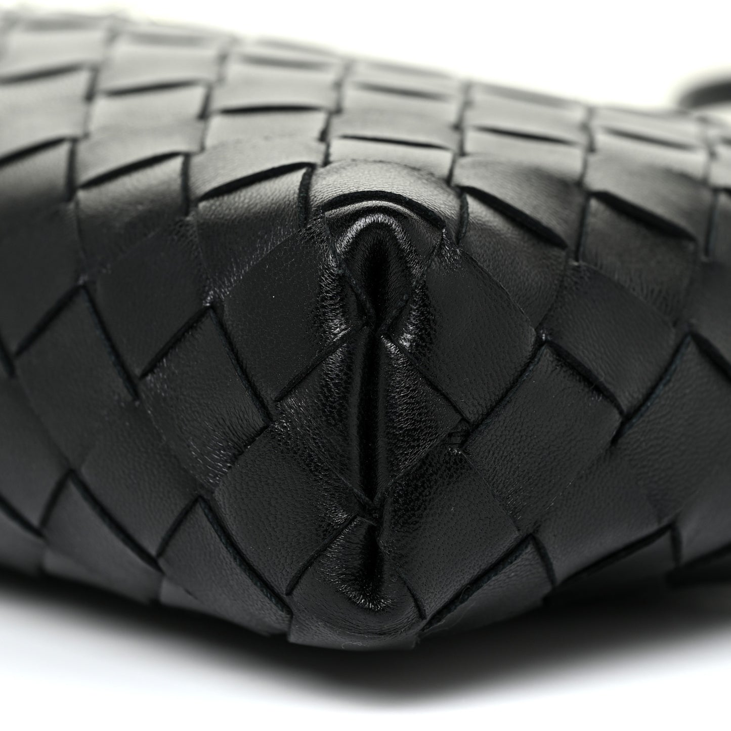 Nappa Intrecciato Nodini Mini Crossbody Black