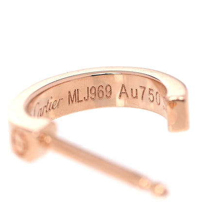 Cartier 18K Pink Gold Small LOVE Hoop Earrings 6 of 8