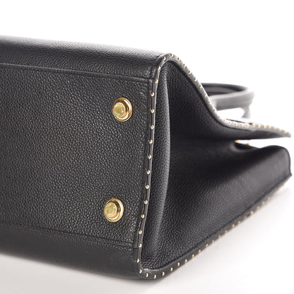 Louis Vuitton Calfskin Studded City Steamer MM Black 6 of 8