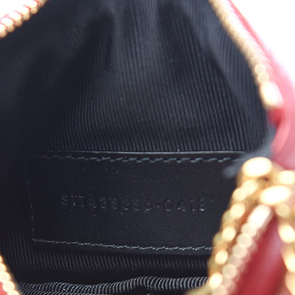 Saint Laurent Calfskin Matelasse Monogram Key Pouch Rouge Eros 6 of 6