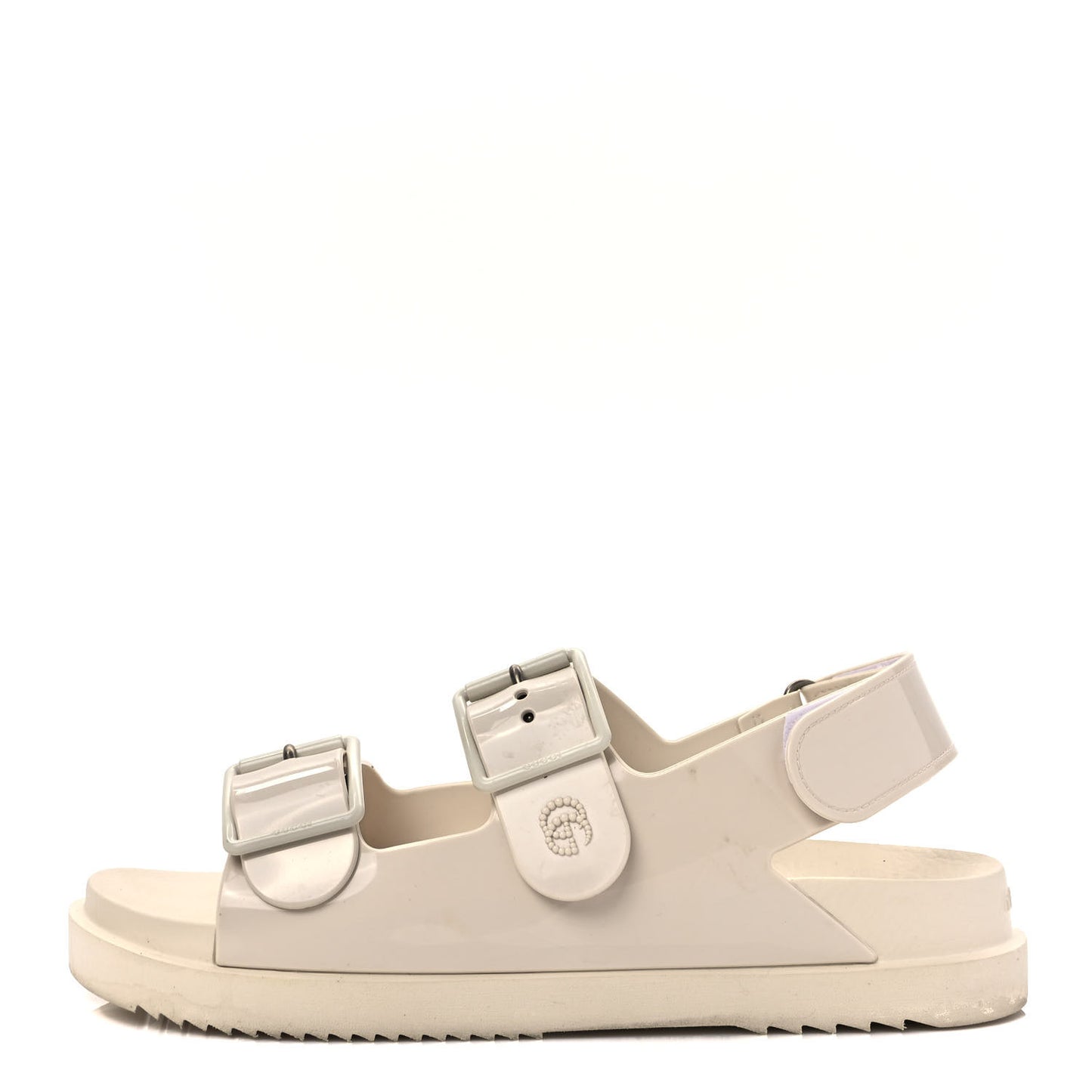 Rubber Mini Double G Womens Isla Dad Sandals 38 Dusty White