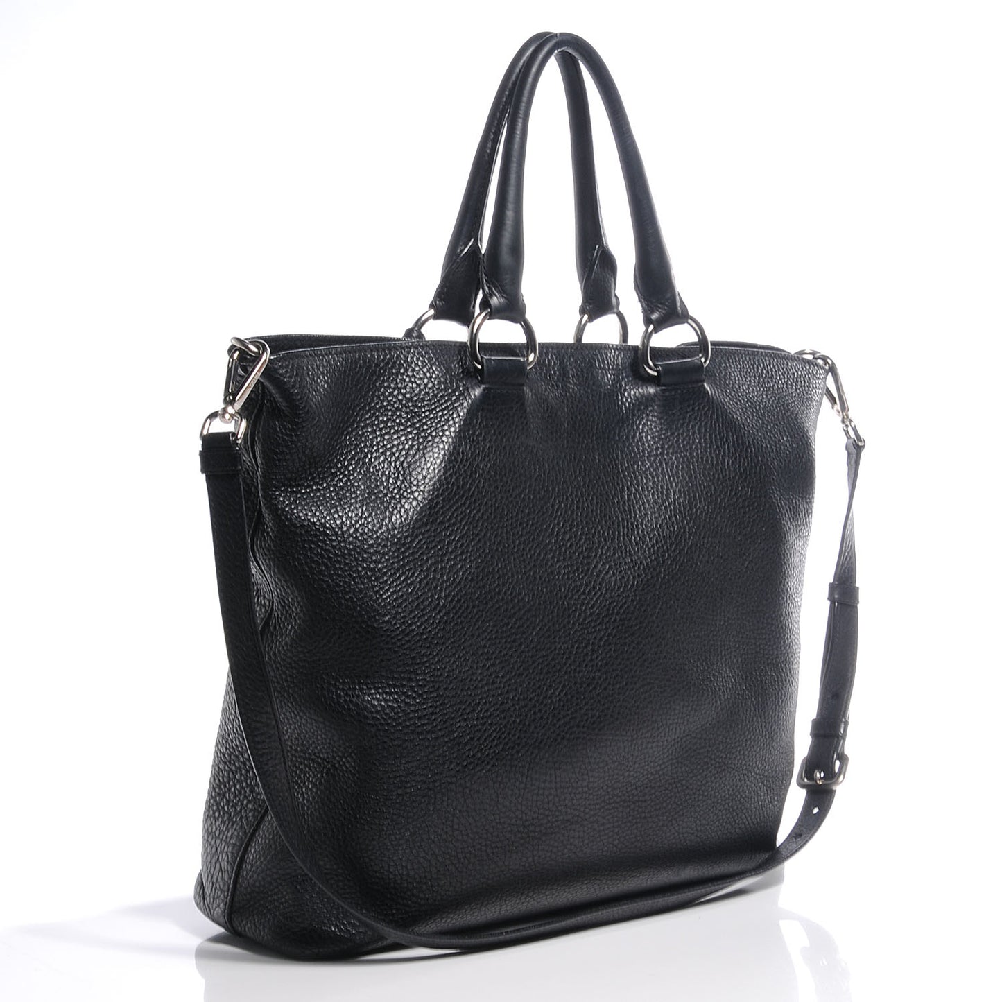 Vitello Daino Tote Nero Black