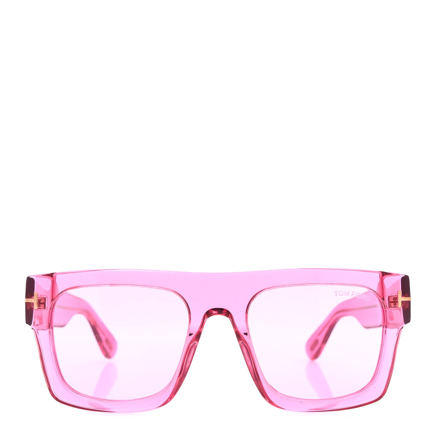 Tom Ford Acetate Fausto Sunglasses TF711 Transparent Pink 2 of 8