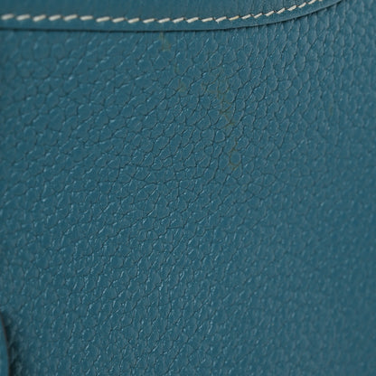 Hermes Taurillon Clemence Evelyne III PM Blue Jean 9 of 11