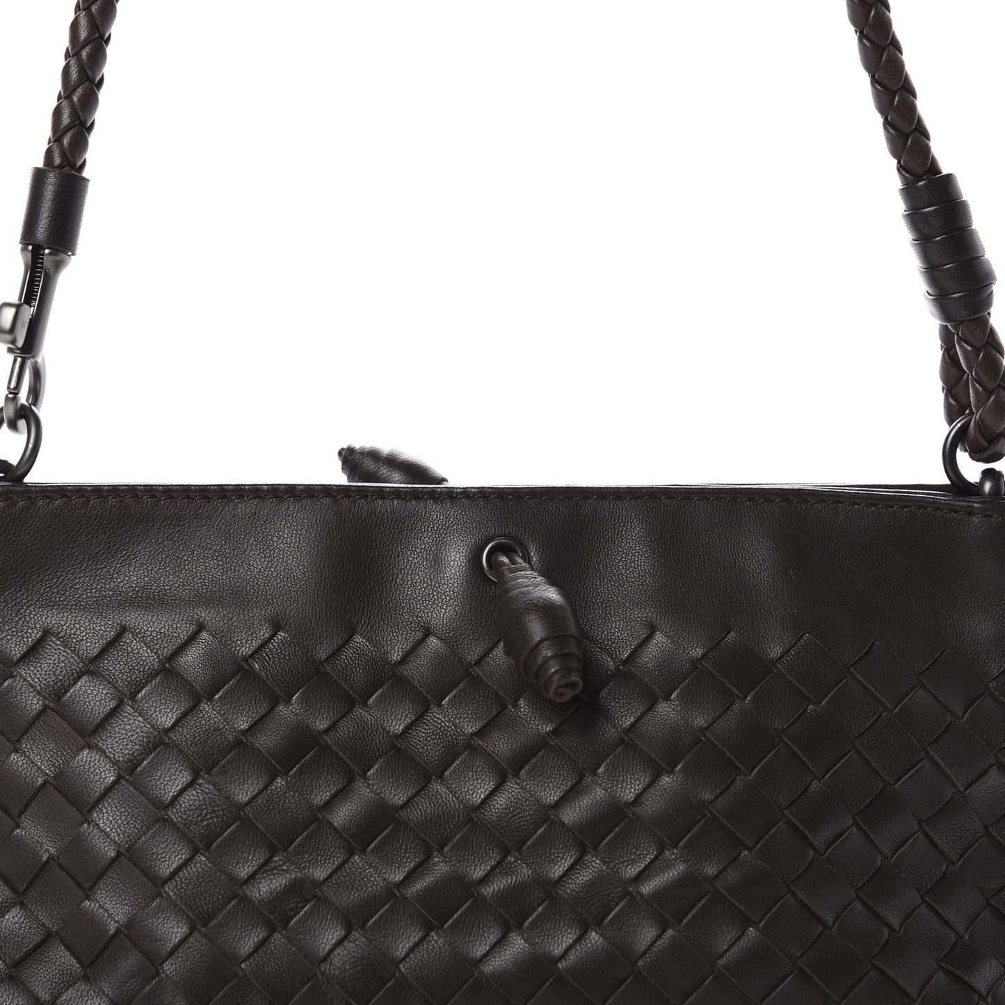 Nappa Intrecciato Mini Shoulder Bag Ebano
