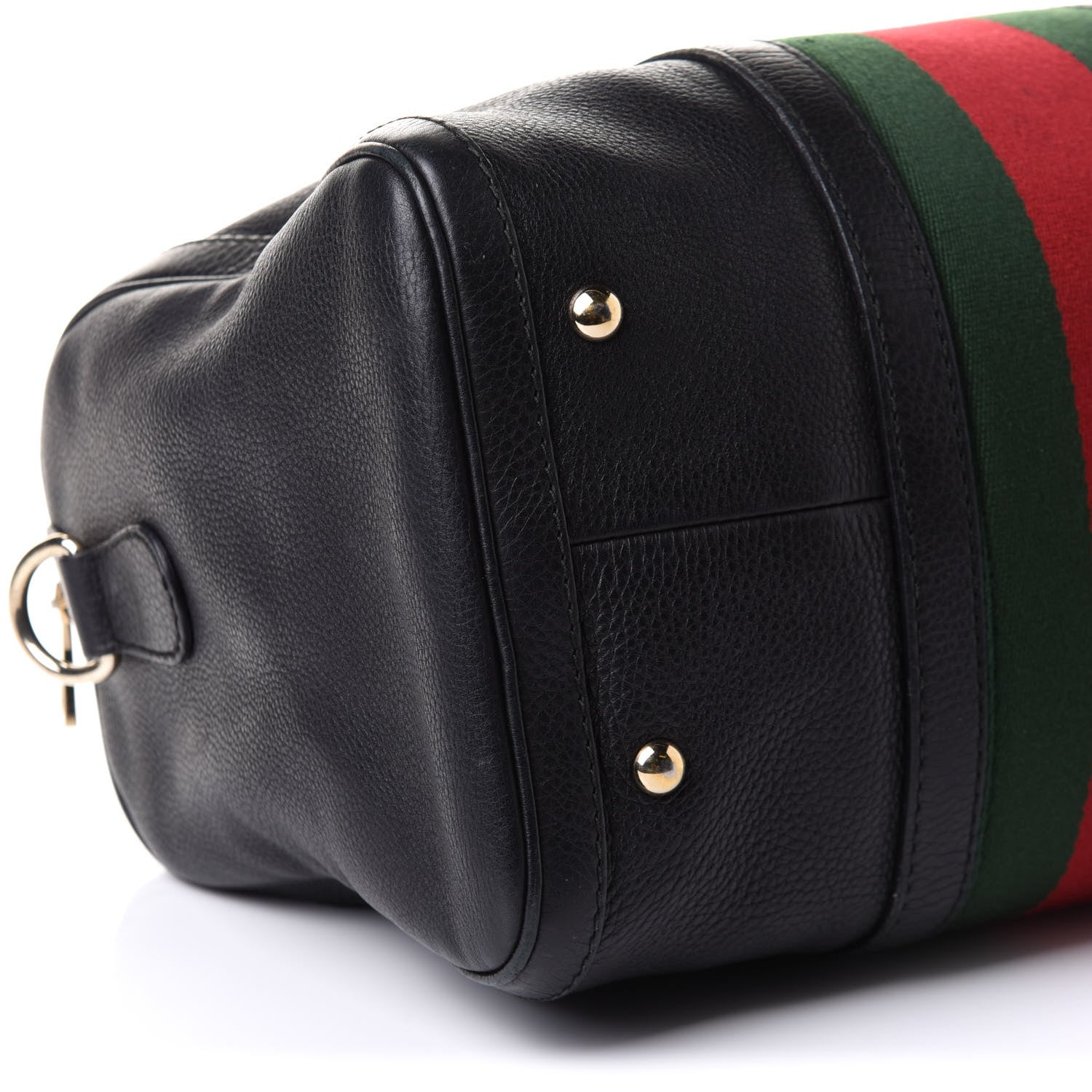Gucci Calfskin Vintage Web Medium Boston Black 10 of 11