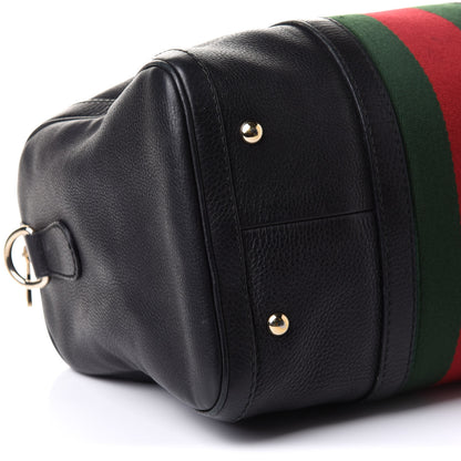 Gucci Calfskin Vintage Web Medium Boston Black 10 of 11